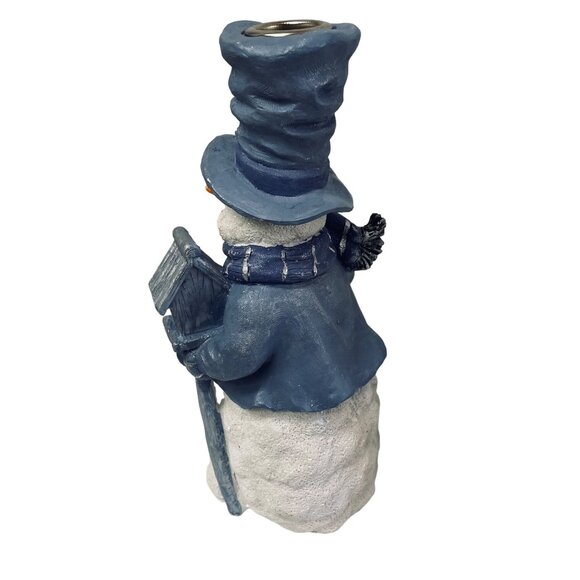 Growth Corp Snow Buddy Candle Holder White Snow Man is holding a Bird House Bird - Picture 9 of 12
